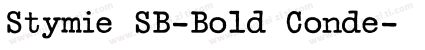 Stymie SB-Bold Conde字体转换